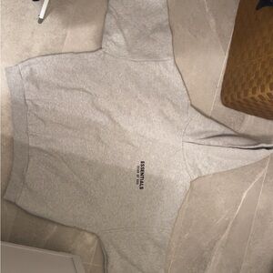 Essentials Light Gray Crewneck Sweater for Men